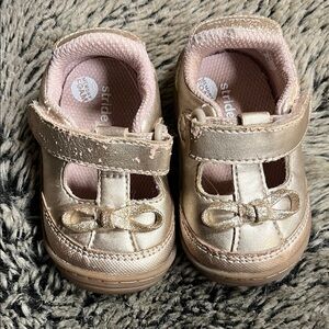 Stride Rite Shimmering Gold Baby Walkers